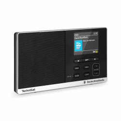 TechniSat DIGITRADIO 215 Deutschlandradio Edition - portables DAB Radio (DAB+, UKW, Farbdisplay, sechs Direktwahltasten, Wecker, Favoritenspeicher, Kopfhöreranschluss, Netz- & Batteriebetrieb)