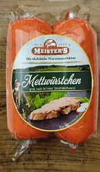 Grobe Mettwürstchen frisch | Mettwurst geräuchert | Streichwurst als Brotaufstrich | 2x60g 120.0 Gramm