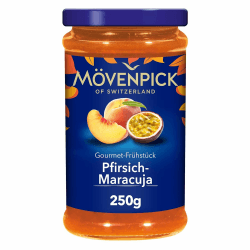 Mövenpick Gourmet-Frühstück Pfirsich-Maracuja, Fruchtaufstrich, 250 g