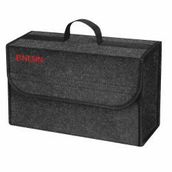 Einesin Auto Organizer Toolbag Größe L, Kofferraum Organizer aus Filz mit Klett Fixierung, Auto Zubehör für Werkzeug & Autopflege, Auto Organizer Kofferraum, Kofferraumtasche (Dunkelgrau, 40x15x25) 40x15x25 Dunkelgrau