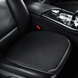 ZATOOTO Sitzkissen Auto Vordersitze 2 Stück, Sitzauflagen Vorne Gegen Schwitzen, Anti Rutsch Autositzschoner, Atmungsaktiv, Universal, Schwarz 2 Stück-52*49cm