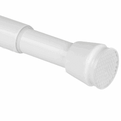 bomoe Duschstange Ohne Bohren 140-260 cm Stufenlos Ausziehbar – Rutschfeste Teleskop Gardinenstange zum Klemmen für Dusche Badezimmer – Kleiderstange Weiß Spannstange Ohne Bohren Neptun 140-260 cm Weiß