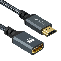 Twozoh HDMI Verlängerungskabel 0,5M, HDMI Stecker auf HDMI Buchse Verlängerung Kabel, HDMI ExtensionTV Stick Adapterkabel mit PS4, PS3, Xbox, 3D/4K 0,5M 4K