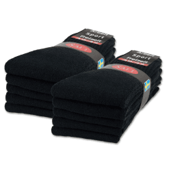 10 | 20 | 30 Paar Sportsocken Tennissocken Arbeitssocken Herren & Damen Socken Baumwolle 43-46 10 Paar | Schwarz