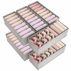 Lifewit 8er Set HEMNES Doppelorganizer für Kommode, Wickeltisch, Kleiderschrank Organizer, Schubladen, Ordnungssystem für Wickelutensilien, Kinderkleidung, Socken, BH, Unterwäsche 8er Pack für HEMNES 160cm
