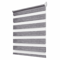 Deswell Doppelrollo Klemmfix ohne Bohren Marmor-Grau B90 x H150 cm (Stoffbreite 86cm) Rollos für Fenster ohne Bohren für Fenster mit Lichtdurchlässig & Verdunkelnd/Höhe Stufenlos Verstellbar B90 x H150 cm Marmor-grau