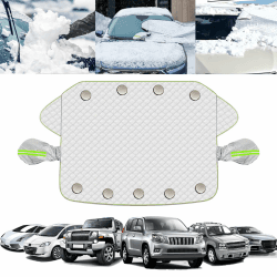 JAYCBOP GEKOPEE Frontscheibenabdeckung Auto Scheibenabdeckung Windschutzscheibe Abdeckung mit Seitenspiegelabdeckung Magnet Fixierung Faltbare Winterabdeckung für Schnee, Frost, Staub (157 * 126 cm)