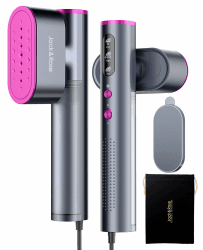 Reise Dampfglätter mit weltweiter Spannung(100-240V), Tragbare Steamer für Kleidung, 2-in-1 Reisebügeleisen 1000W Steam iron, 15s schnelles Aufheizen Steamer dampfglätter für Globale Reisen & Zuhause Grau