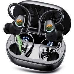 Bluetooth Kopfhörer Sport, In Ear Kopfhörer Bluetooth 5.3 Ohrhörer mit 50Std, Kopfhörer Kabellos Bluetooth HIFI Stereo, IP7 Wasserdicht Wireless Earbuds, Kabellose Kopfhörer ENC Noise Cancelling Mic Anthrazitschwarz
