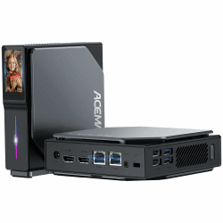 ACEMAGIC S1 Mini PC Vertikal W-11 mit LCD Bildschirm Ιntel Alder Lake-N97(Biz zu 3,6GHz),16GB DDR4+1TB M.2 SSD Mini Computer für Büro,4K@60Hz UHD Dual Display/WiFi6/BT5.2/Dual-LAN Ιntel Alder Lake N97 /16GB + 1024GB
