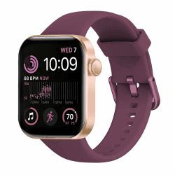 DDXCAW Smartwatch Damen Herren, 1,85" Smart Watch mit Telefonfunktion/Message Reminder, 140+ Sportmodi Impermeabile IP68 Fitnessuhrmit Herzfrequenzmonitor/Schlafmonitor Schrittzähler für iOS Android Tiefviolett