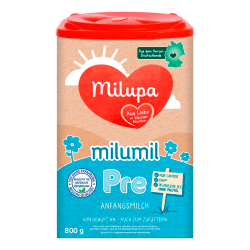 Milupa Milumil Pre – Anfangsmilch von Geburt an – Baby-Milchpulver – Mit wichtigen Nährstoffen und ohne Palmöl – 1 x 800 g 800 g (1er Pack) Milumil Pre
