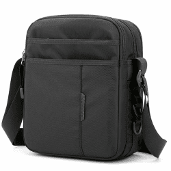 SPAHER Umhängetasche Herren Oxford Herren Tasche für iPad Kuriertasche Wasserdicht Schultertasche Geschenk für Männer Messenger Bag Crossbody Reise Arbeitstasche Studententasche Schwarz 098