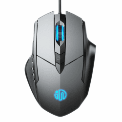 Uineer PC-Maus mit Kabel, Leiser klick, 3200DPI Einstellbare und 6 Tasten, Ergonomisches Design, Optimierte USB Kabelgebundene Optische Maus für PC Laptop Computer zum Arbeiten und Spielen(grau) Gray