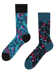 Dedoles Socken Unisex Damen Herren & Kinder Baumwolle viele lustige Designs Fussball Fahrrad Pferde Pflanzen Feuerwehr Geschenk links rechts verschieden 39-42 Geheimer Garten