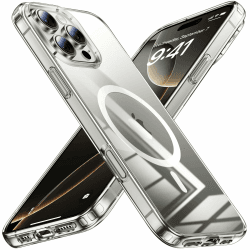 Uyiton für iPhone 16 Pro Max Hülle - Case für iPhone 16 Pro Max Handyhülle Schutzhülle, Anti-Vergilbung,Stoßfest Kratzfest,Ultradünn,Kompatibel mit Magnetisch - Transparent iPhone 16 Pro Max Transparent