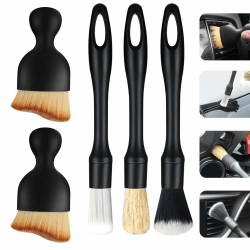 Darryy Auto Innenreinigung Weiche Bürste, 5 Stück Reinigungsbürsten Auto Innenraum, Reinigungspinsel Auto Weich, Schmutz Staub Saubere Bürsten für Auto Automotive Armaturenbrett Air Vent Gap