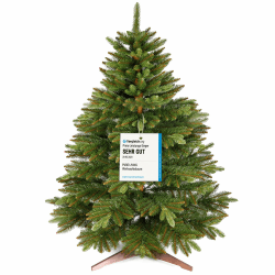 Premium künstlicher Weihnachtsbaum klein 120cm - TESTSIEGER 10 Jahre GARANTIE - Naturgetreuer Weihnachtsbaum künstlich mit Holzständer und Tasche - Christmas Tree Tannenbaum künstlich von Pure Living Premium 120cm