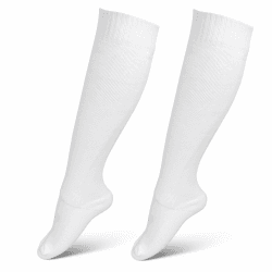 Fechtsocken Für Degen, Säbel Und Florett, Verdickte Baumwolle, Unisex-Schutz-Fechtstrümpfe Für Damen Und Herren, Weiß S Weiß