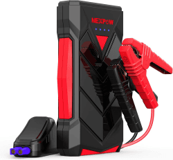 NEXPOW Starthilfe Powerbank, Auto starthilfe für bis zu 7L Gas oder 5,5L Diesel, 12V Starter powerbank mit USB Schnellladung, Supersafe Auto Batterie Booster mit eingebautem LED Licht 1000A
