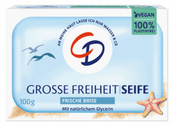 CD MILDE SEIFE GROSSE FREIHEIT "frische Brise" 100G vegan & ohne Mikroplastik 100 g (1er Pack) Große Freiheit