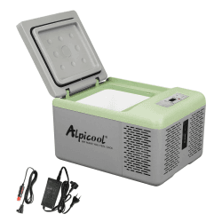 Alpicool C9PT 9L Kühlbox 12v Mini Kühlschrank Elektrische Kompressor Auto kühlschrank Camping Gefrierbox Klein Tragbare für Auto, LKW, Boot, RV