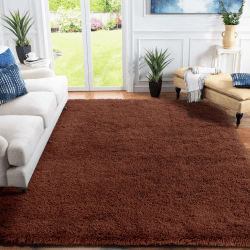 XSIVOD hochflor Wohnzimmer Teppich, Schlafzimmer Bettvorleger, Moderner zottelig flauschig weich Teppiche für Kinderzimmer Anti-Rutsch Unterseite waschbarer Teppich, 200x300 cm, Braun 200 x 300 cm Braun