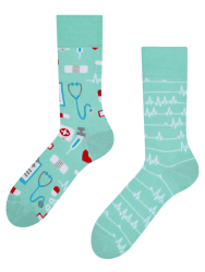 Dedoles Socken Unisex Damen Herren & Kinder Baumwolle viele lustige Designs Fussball Fahrrad Pferde Pflanzen Feuerwehr Geschenk links rechts verschieden 43-46 Medizin