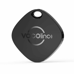VOCOlinc Schlüssel Finden Key Finder 1er Pack, Smart Tag Air Tracker Kompatibel mit Apple Wo ist? APP (iOS NUR), Bluetooth Schlüsselfinder Item Finder für Geldbeutel, Taschen, Koffer, IP65 Wasserdicht Schwarz / 1er Pack