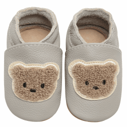 IceUnicorn Krabbelschuhe Baby Lauflernschuhe Jungen Weiche Leder Babyschuhe Kleinkind Lederschuhe mädchen Babyhausschuhe 18-24 Monate Mrg Bär