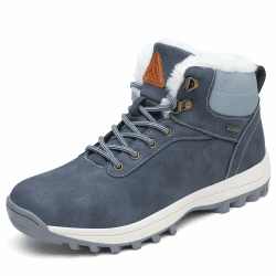 Mishansha Unisex Winterschuhe Warme Gefütterte Winterstiefel Wasserdicht Wanderschuhe Gr.36-48 38 EU Dunkelblau