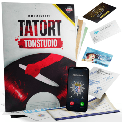 CRIMECASES Krimispiel: Tatort Tonstudio I Tatort Krimi Spiele für Erwachsene für 1-6 Personen I Mordfall lösen Spiel für zuhause ab 14 Jahren | Escape Room Spiel