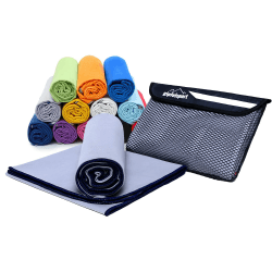 gipfelsport Mikrofaser Handtuch - Microfaser Handtücher Set, Strandtuch, Badetuch I groß, schnelltrocknend I für Sport, Beach, Reise, Outdoor, Camping I leicht, dünn, klein I 200x90cm I Grau Grau 6: XXL(200x90)