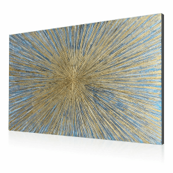 JBER 100% Handgemalte Ölgemälde auf Leinwand, Farbenfrohe abstrakte Wanddekoration für Schlafzimmer und Flur Premium - 120x80 cm(BURST TEXTURE) BURST TEXTURE 120×80CM
