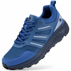 FitVille Laufschuhe Herren Extra Weite Traillaufschuhe Straßenlaufschuhe Breit Sneaker Leicht Sportschuhe Outdoor Schuhe Bequeme Fitnessschuhe Trekkingschuhe 50 EU X-Weit Navy Skyline
