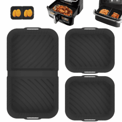 Heißluftfritteuse Zubehör für Ninja AF500EU 10.4L, 3 PCS Silikonform Heißluftfritteuse, 10.4L & 10L Verschiedene Zwei-Größen-Luftfritiermaschine, auch kompatibel für Duronic 10L & Instant 8.5L