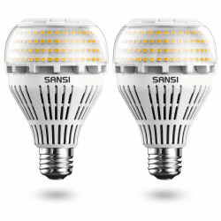 SANSI E27 LED Lampe, 22W ersetzt 200W Glühbirne, Edison-Schraubgewinde E27 Birne, 3000 Kelvin Weiß, 3000 Lumen Superhell LED Leuchtmittel für Küche, Wohnzimmer, Werkstatt, Nicht dimmbar, 2er-Pack 22w 3000k Nicht Dimmbar