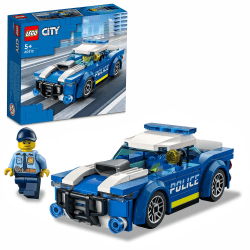 Lego 60312 City Polizeiauto, Polizei-Spielzeug ab 5 Jahren, Geschenk für Kinder mit Polizisten-Minifigur, Abenteuer-Serie, kreatives Kinderspielzeug für Jungen und Mädchen Single