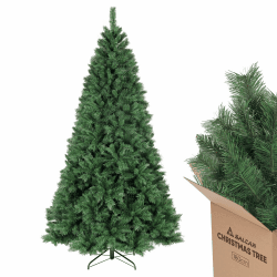 SALCAR 180 cm Künstlicher Weihnachtsbaum, Nordmanntanne, PVC Tannenbaum mit 580 grünen Spitzen, Klapp-Schirmsystem, Ø 98 cm Grün 180cm