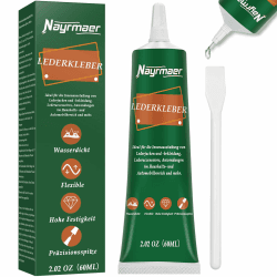 Nayrmaer Lederkleber Extra Stark, 60ml Wasserdicht Kleber für Leder, Lederkleber für Sofa, Pu Lede, Jacke, Geldbörse, Gürtel und Schuhe usw. (Leather Glue) (LGN2)