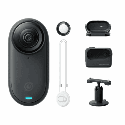 Insta360 GO 3S 128 GB - Tragbare 4K Mini-Kamera, Freihand-POVs, Überall anbringbar, Stabilisierung, 140 min Akku, 10 m wasserdicht, KI-Bearbeitung, Apple Find My, Schwarz, für Vlogs, Reisen, Outdoor Schwarz Standard-Bundle (128 GB)