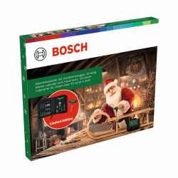 Bosch Handwerkzeug-Adventskalender 2024, 33-teilig (Werkzeug-Set mit Bit-Ratschenschraubendreher T-Griff, Präzisionsschraubendreher, Bit-Schraubendreher Stubby, Zubehör, Korkenzieher, Tasche)