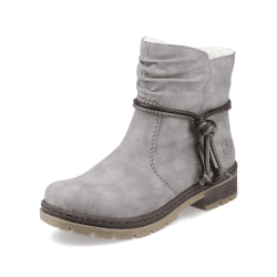 Rieker Damen Ankle Boots Y7463, Frauen Stiefeletten 40 EU Grau 40