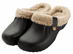 CELANDA Clogs Gefüttert Damen Herren Warm Hausschuhe wasserdichte Gartenclogs mit Fell Frauen Geschlossen Lined Clogs Winter Plüsch Pantoletten 39/40 EU Schwarz H