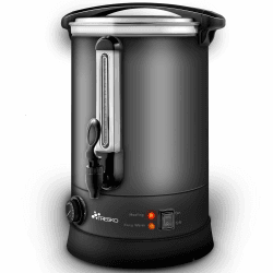TRESKO® Glühweinkocher 20L / 2500W Einkochautomat aus Edelstahl Glühweinkessel Glühweinautomat Heißgetränkeautomat Heißwasserspender 20 Liter Grau