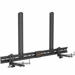 ELIVED Soundbar Halterung Universal für Soundbar mit oder ohne Montagelöcher unter 6.8kg, Soundbar Halterung am TV oder Wand, für die Montage über/unter TV, Anti-Rutsch Sockelhalter, EV5011