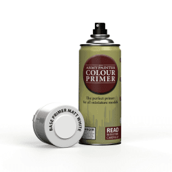 The Army Painter, Colour Primer Matt White, 400 ml Grundierung Spray Matt Weiß - Acryllack Spray für Fantasy Modellbau Wargames Tabletop Figuren, Warhammer & Dnd Miniatures