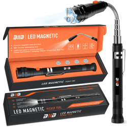 BIIB Geschenke für Männer, LED Teleskopmagnet Werkzeug, Adventskalender Füllung Männer Geschenke Weihnachten Geschenke für Papa, Weihnachtsgeschenke für Männer, Geburtstagsgeschenk Gatgets für Männer Schwarz