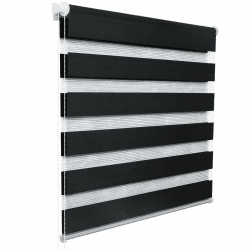 WOLTU Doppelrollo Klemmfix ohne Bohren Anthrazit B90 x H150 cm, Duo Rollo Zebrarollo Fensterrollo Klemmrollo Seitenzugrollo Easyfix lichtdurchlässig & verdunkelnd Rollos für Fenster und Tür B90 x H150 cm Anthrazit