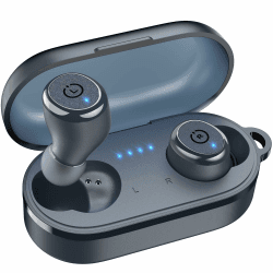 TOZO T10 Mini Bluetooth Kopfhörer 5,3 Kopfhörer Kabellos Bluetooth mit App, 55 Std Akkulaufzeit, IPX8 Wasserdicht In Ear Ohrhörer, ENC Noise Cancelling Kopfhörer mit Tiefer Bass für Sport - Blau Ergonomische Ausgabe mit APP Blau
